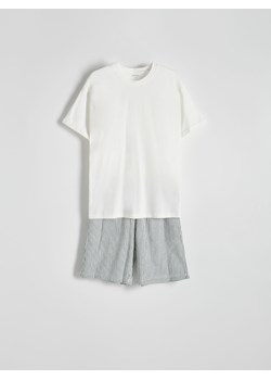 Reserved - Dwuczęściowa piżama - złamana biel ze sklepu Reserved w kategorii Piżamy męskie - zdjęcie 172534859