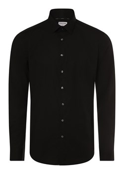 Calvin Klein Koszula męska Mężczyźni Slim Fit Bawełna czarny jednolity ze sklepu vangraaf w kategorii Koszule męskie - zdjęcie 172535037