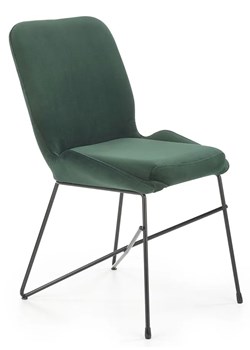 Zielone tapicerowane welurem krzesło - Empiro 3X ze sklepu Edinos.pl w kategorii Krzesła - zdjęcie 172535526