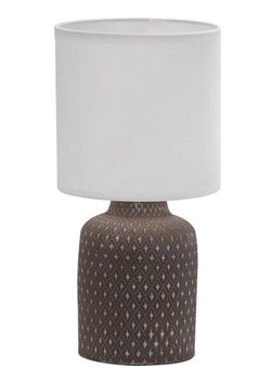 Brązowa lampa stołowa z abażurem z tkaniny - V085-Sanati ze sklepu Edinos.pl w kategorii Lampy stołowe - zdjęcie 172535787