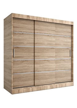 Szafa przesuwna dąb sonoma 200 cm W6-E21 ze sklepu Edinos.pl w kategorii Szafy - zdjęcie 172535819