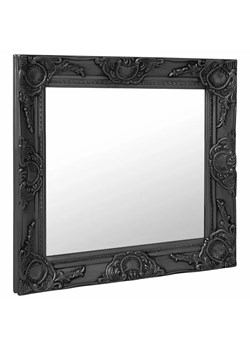 Czarne wiszące kwadratowe lustro w ramie - Gloros 5X ze sklepu Edinos.pl w kategorii Lustra - zdjęcie 172536045