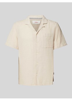 Koszula casualowa o kroju resort fit z kołnierzem z połami ze sklepu Peek&Cloppenburg  w kategorii Koszule męskie - zdjęcie 172536639