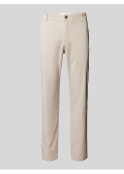 Spodnie materiałowe o kroju slim fit z fakturowanym wzorem model ‘LUTON’ ze sklepu Peek&Cloppenburg  w kategorii Spodnie męskie - zdjęcie 172536668