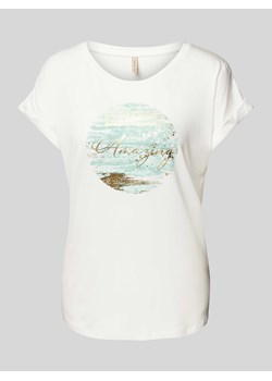 T-shirt z nadrukiem z motywem i napisem model ‘Marica’ ze sklepu Peek&Cloppenburg  w kategorii Bluzki damskie - zdjęcie 172536878