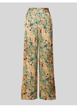 Spodnie materiałowe z szeroką nogawką i nadrukiem na całej powierzchni model ‘Emly’ ze sklepu Peek&Cloppenburg  w kategorii Spodnie damskie - zdjęcie 172536925