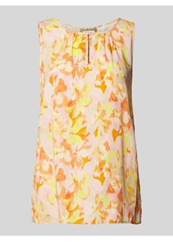 Top bluzkowy z wycięciem w kształcie łezki model ‘WOVEN’ ze sklepu Peek&Cloppenburg  w kategorii Bluzki damskie - zdjęcie 172536958