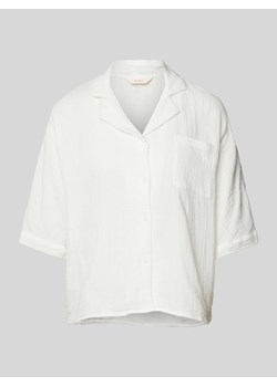 Bluzka koszulowa krótka z fakturowanym wzorem model ‘LTHYRA’ ze sklepu Peek&Cloppenburg  w kategorii Koszule damskie - zdjęcie 172536986