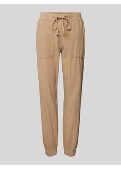 Spodnie sportowe w jednolitym kolorze model ‘KANAYA’ ze sklepu Peek&Cloppenburg  w kategorii Spodnie damskie - zdjęcie 172536998