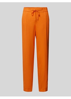 Spodnie materiałowe o kroju tapered fit z tunelem ze sklepu Peek&Cloppenburg  w kategorii Spodnie damskie - zdjęcie 172537139