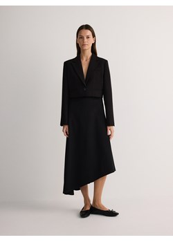 Reserved - Asmetryczna spódnica z paskiem - czarny ze sklepu Reserved w kategorii Spódnice - zdjęcie 172539408