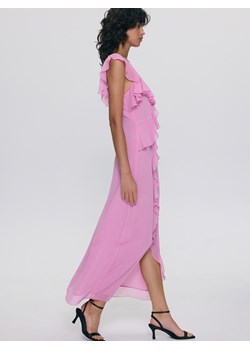 Reserved - Sukienka midi - różowy ze sklepu Reserved w kategorii Sukienki - zdjęcie 172539528