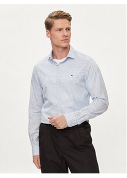 Tommy Hilfiger Koszula Circle MW0MW34649 Błękitny Slim Fit ze sklepu MODIVO w kategorii Koszule męskie - zdjęcie 172543348