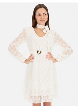 Biała sukienka z falbankami L'AF Giana ze sklepu Eye For Fashion w kategorii Sukienki - zdjęcie 172544495