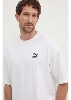 Puma t-shirt bawełniany  BETTER CLASSICS męski kolor biały z aplikacją 679188 ze sklepu ANSWEAR.com w kategorii T-shirty męskie - zdjęcie 172544528