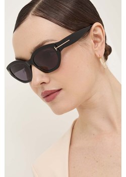 Tom Ford okulary przeciwsłoneczne damskie kolor czarny FT1086_5501A ze sklepu ANSWEAR.com w kategorii Okulary przeciwsłoneczne damskie - zdjęcie 172544638