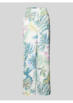 Spodnie materiałowe o kroju regular fit z nadrukiem na całej powierzchni ze sklepu Peek&Cloppenburg  w kategorii Spodnie damskie - zdjęcie 172546228