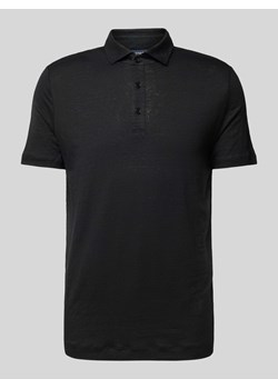 Koszulka polo o kroju regular fit z mieszanki lnu i elastanu ze sklepu Peek&Cloppenburg  w kategorii T-shirty męskie - zdjęcie 172546425