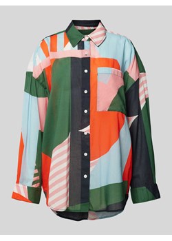 Bluzka koszulowa z wzorem na całej powierzchni ze sklepu Peek&Cloppenburg  w kategorii Koszule damskie - zdjęcie 172546459