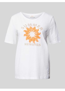 T-shirt z nadrukiem ze sloganem ze sklepu Peek&Cloppenburg  w kategorii Bluzki damskie - zdjęcie 172546585