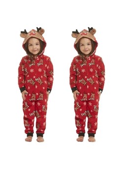 Jednoczęściowa piżama dziecięca z motywem świątecznym - Czerwony / 3 miesiące ze sklepu Valetta.pl w kategorii Piżamy dziecięce - zdjęcie 172547037