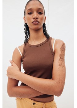 H & M - Koszulka w prążki - Beżowy ze sklepu H&M w kategorii Bluzki damskie - zdjęcie 172547735