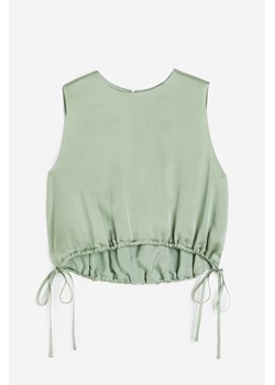 H & M - Top ze sznurkiem do ściągania - Zielony ze sklepu H&M w kategorii Bluzki damskie - zdjęcie 172547755