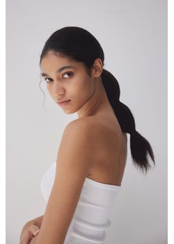 H & M - Top bandeau w prążki - Biały ze sklepu H&M w kategorii Bluzki damskie - zdjęcie 172547786