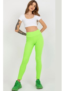 Zielone legginsy prążkowane EM-LG-725.11, Kolor zielony, Rozmiar uniwersalny, EX MODA ze sklepu Primodo w kategorii Spodnie damskie - zdjęcie 172548827