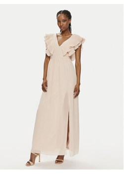 Rinascimento Sukienka koktajlowa CFC0119287003 Beżowy Regular Fit ze sklepu MODIVO w kategorii Sukienki - zdjęcie 172550239