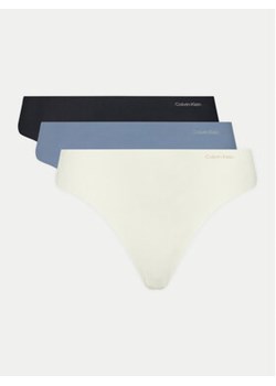 Calvin Klein Underwear Komplet 3 par stringów 000QD3558E Kolorowy ze sklepu MODIVO w kategorii Majtki damskie - zdjęcie 172550249