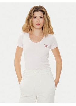 Guess T-Shirt W2YI45 J1314 Różowy Slim Fit ze sklepu MODIVO w kategorii Bluzki damskie - zdjęcie 172550385