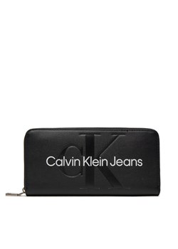 Duży Portfel Damski Calvin Klein Jeans K60K607634 Czarny ze sklepu eobuwie.pl w kategorii Portfele damskie - zdjęcie 172551045