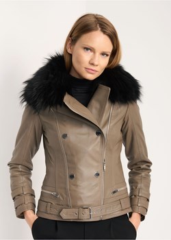 Dwurzędowa kurtka skórzana damska ze sklepu OCHNIK w kategorii Kurtki damskie - zdjęcie 172551327