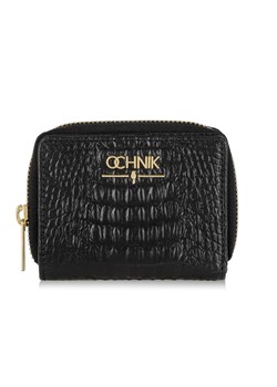Skórzany czarny portfel damski croco ze sklepu OCHNIK w kategorii Portfele damskie - zdjęcie 172551328