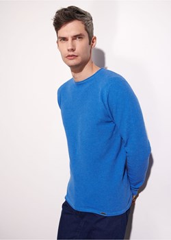 Niebieski sweter męski basic ze sklepu OCHNIK w kategorii Swetry męskie - zdjęcie 172551468