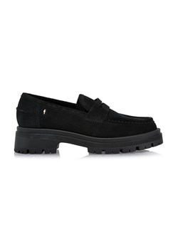 Czarne skórzane loafersy damskie ze sklepu OCHNIK w kategorii Mokasyny damskie - zdjęcie 172551615
