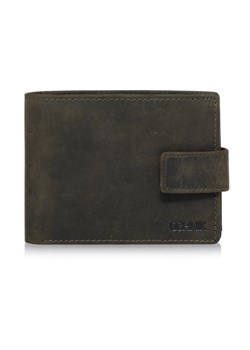 Mały khaki skórzany portfel męski ze sklepu OCHNIK w kategorii Portfele męskie - zdjęcie 172551968