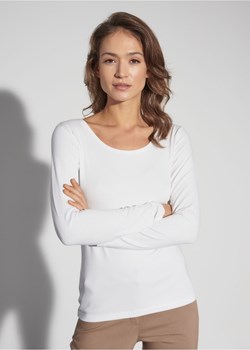 Biała bluzka damska z długim rękawem ze sklepu OCHNIK w kategorii Bluzki damskie - zdjęcie 172552177
