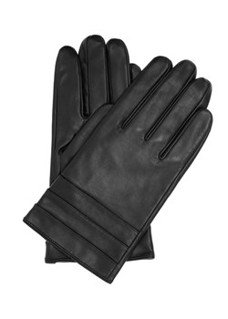 Skórzane rękawiczki męskie z przeszyciami ze sklepu OCHNIK w kategorii Rękawiczki męskie - zdjęcie 172552386