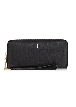 Czarny skórzany portfel damski na pasku ze sklepu OCHNIK w kategorii Portfele damskie - zdjęcie 172552678