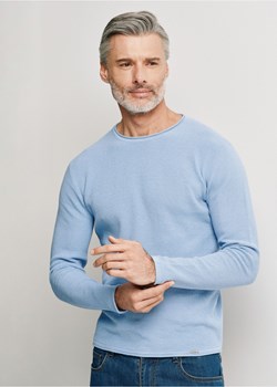 Niebieski sweter męski basic ze sklepu OCHNIK w kategorii Swetry męskie - zdjęcie 172552747