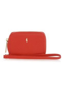 Mały czerwony portfel damski z paskiem ze sklepu OCHNIK w kategorii Portfele damskie - zdjęcie 172552989