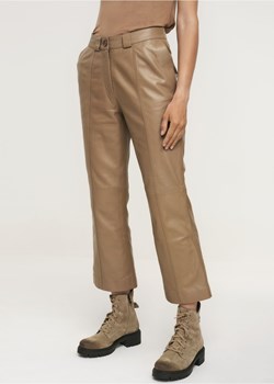 Szerokie spodnie skórzane damskie ze sklepu OCHNIK w kategorii Spodnie damskie - zdjęcie 172553075