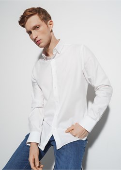 Biała koszula męska slim ze sklepu OCHNIK w kategorii Koszule męskie - zdjęcie 172553159
