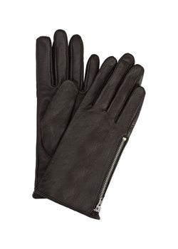 Skórzane rękawiczki damskie z suwakiem ze sklepu OCHNIK w kategorii Rękawiczki damskie - zdjęcie 172553269