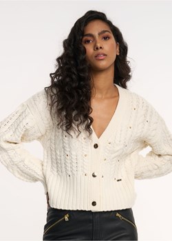 Kremowy sweter damski z nitami ze sklepu OCHNIK w kategorii Swetry damskie - zdjęcie 172553289