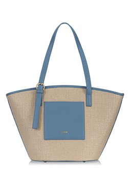 Dwukolorowa torebka damska z plecionką ze sklepu OCHNIK w kategorii Torby Shopper bag - zdjęcie 172553469