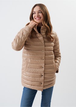 Beżowa skórzana kurtka damska pikowana ze sklepu OCHNIK w kategorii Kurtki damskie - zdjęcie 172553856