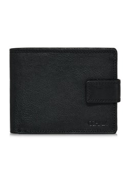 Skórzany zapinany czarny portfel męski ze sklepu OCHNIK w kategorii Portfele męskie - zdjęcie 172553859